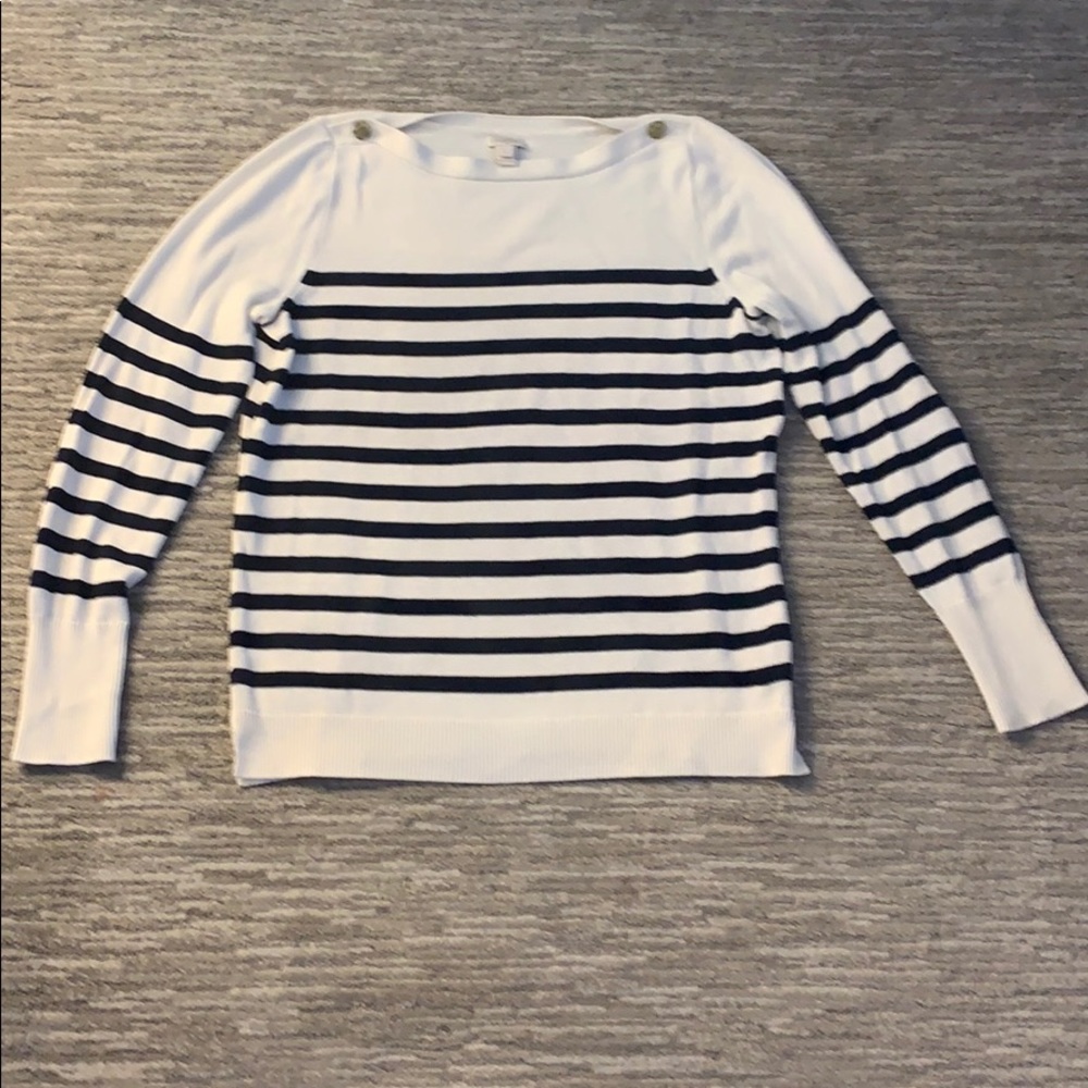 Striped JCrew sweater in size large